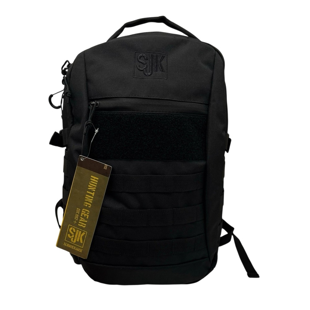 SJK Slumberjack Mens Hunting Outdoor Backpack 20L Solid‎ Black 18x12x6"